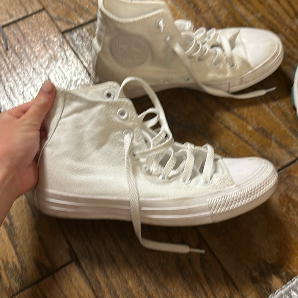 all white converse